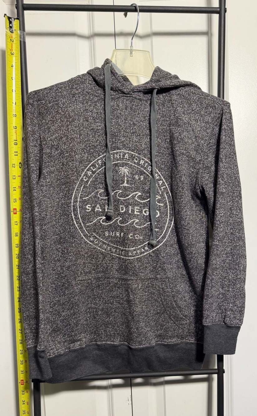MV Sport‎ San Diego Surf Co. California Original Authentic Apparel Gray Hoodie